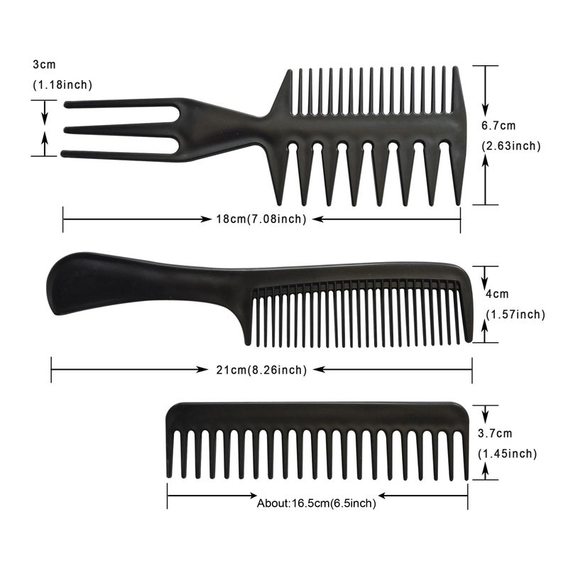 yantaisiyu 10PCS Black Hair Combs Set for Hairdressing, Cutting & Styling - For Women, Men & Kids - Image 1